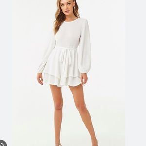 Forever 21 flounce honeycomb knit romper